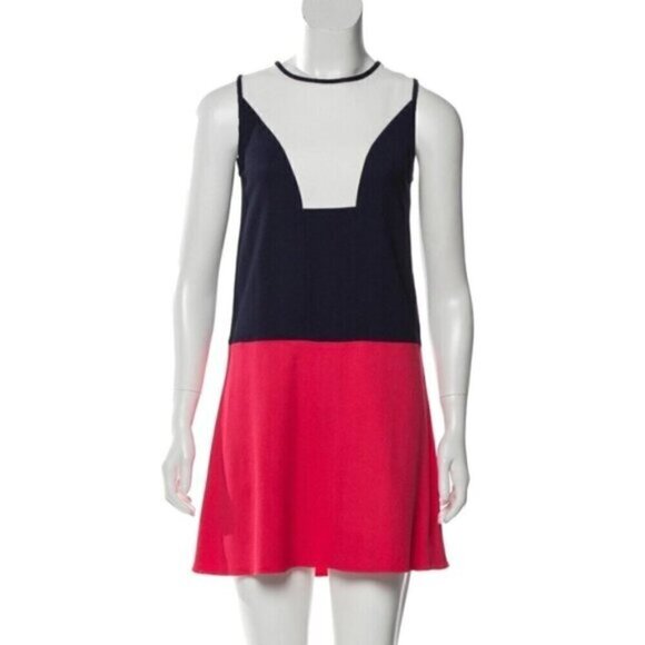 Tanya Taylor color block A-Line mini dress size 2 - Picture 2 of 12